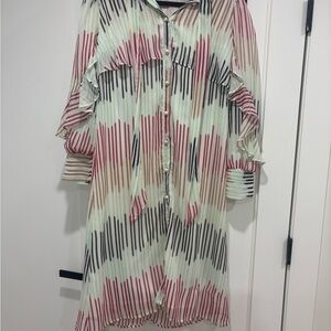 Striped Button-Up Dress